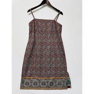 Vtg Lauren Ralph Lauren Midi Dress 10 Southwestern 90s Western American Vintage